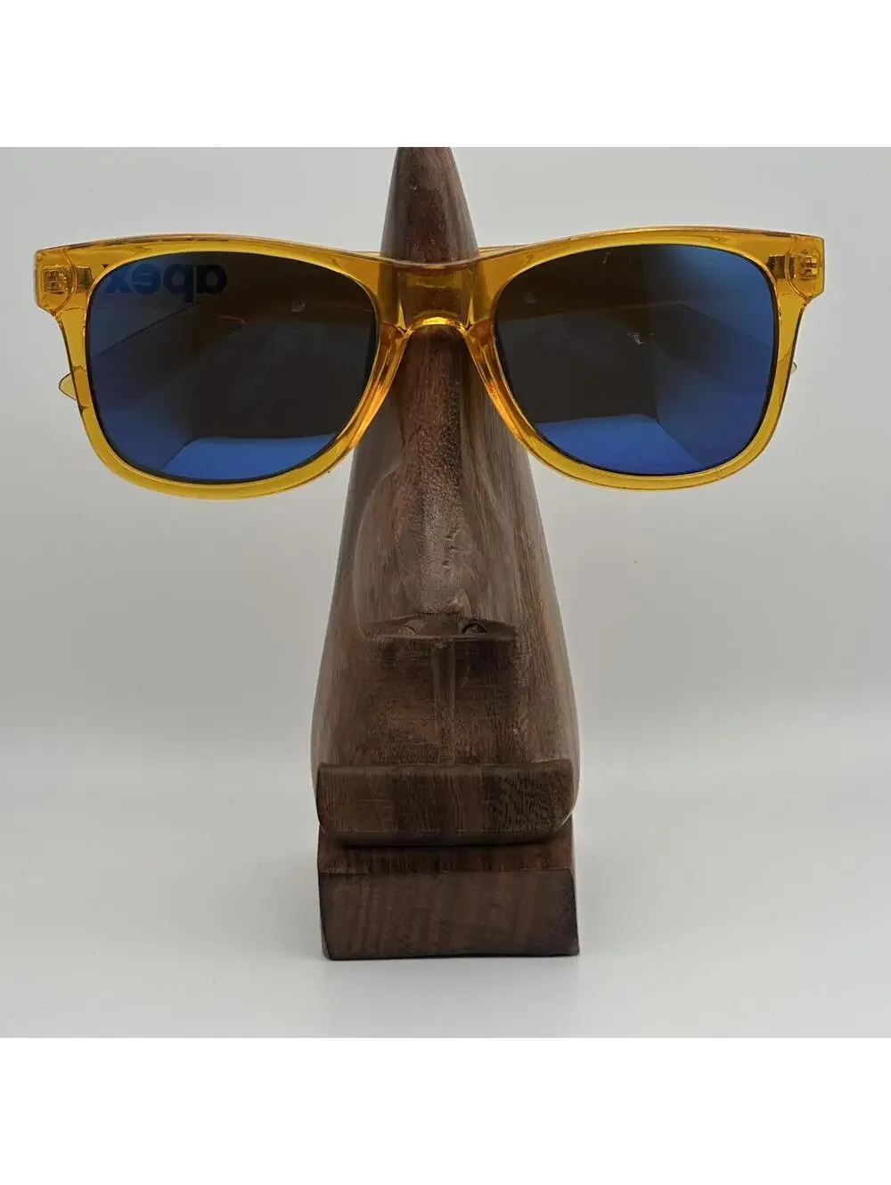 Apex Yellow Transparent Frame Sunglasses with Blue Lenses